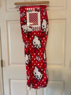 Hello Kitty Red and White Polka Dot Plush Throw